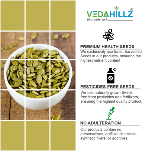 Vedahillz Organic Pumpkin Seeds Made from Carefully Selected Natural Seeds
